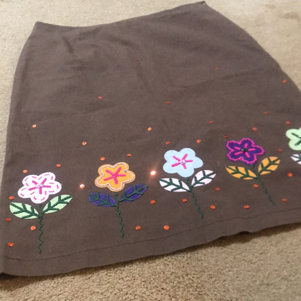 🌸NEW🌸 Moschino Cheap and Chic Vintage Rare Flower Sequin Skirt - Picture 13 of 16